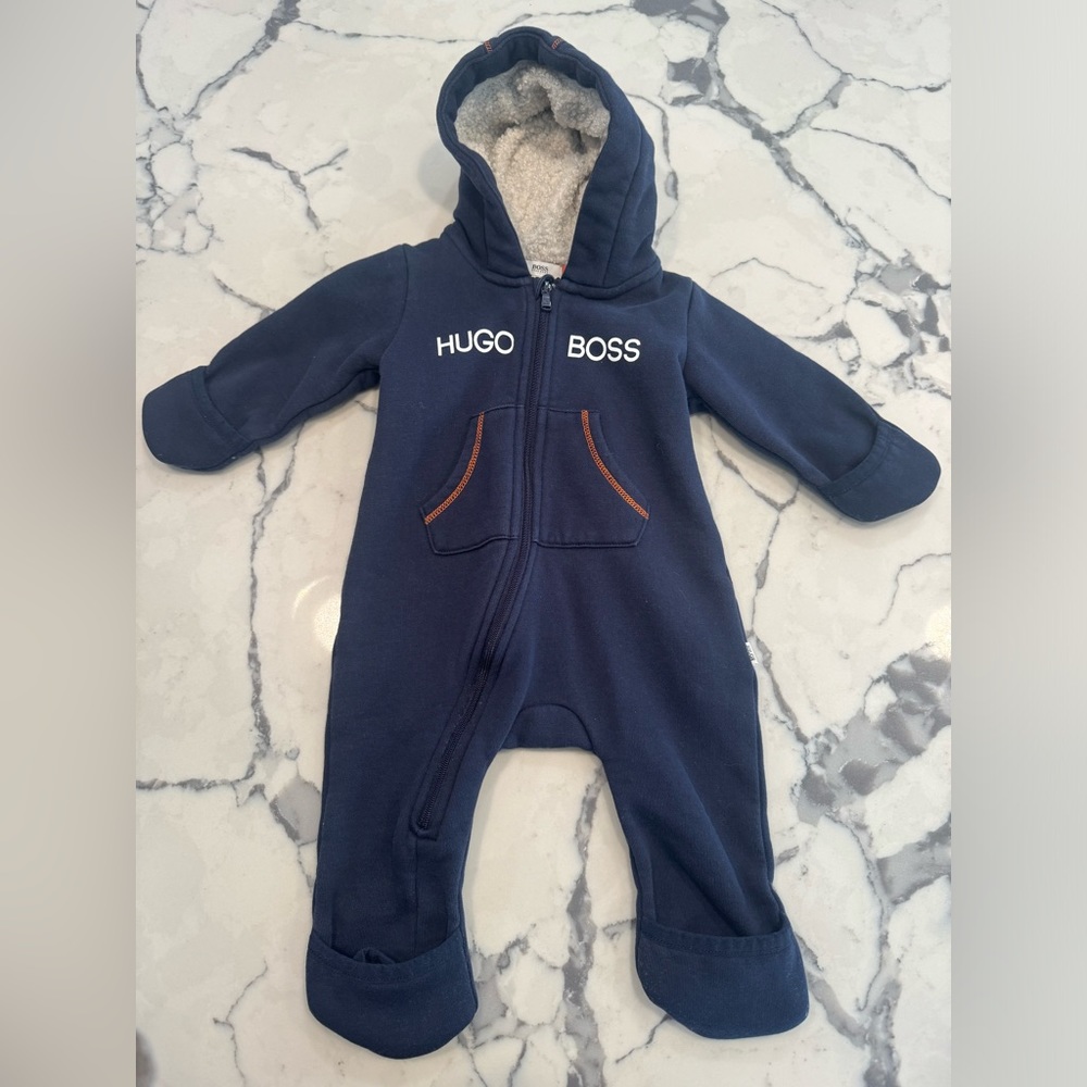 Hugo boss baby boy coverall 3-6 months navy blue